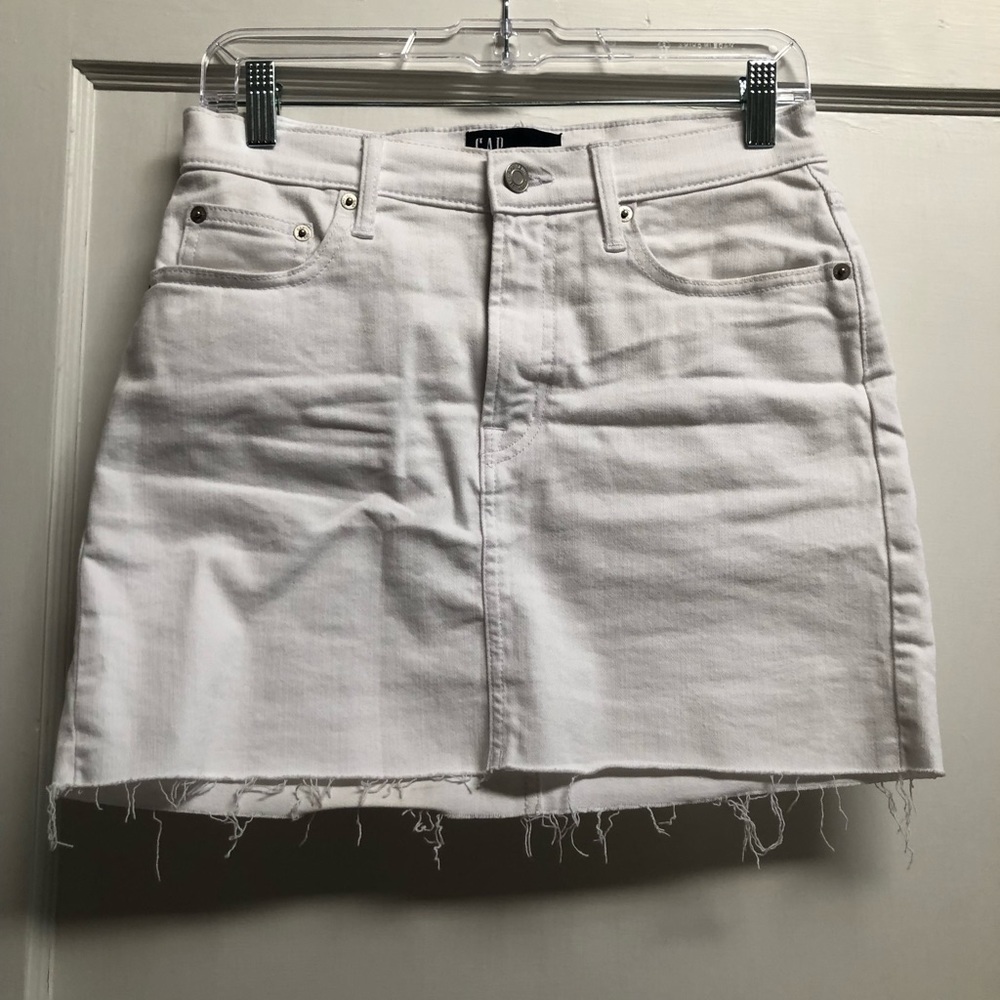 White Gap Jean skirt